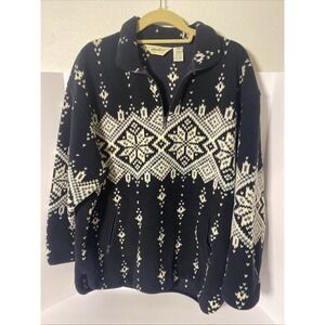Eddie Bauer 1/4 Zip Fleece Pullover‎ Womens Large Long Sleeves M1
